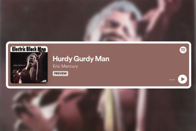 Download or stream "Hurdy Gurdy Man" by Eric Mercury and Amherst Records.